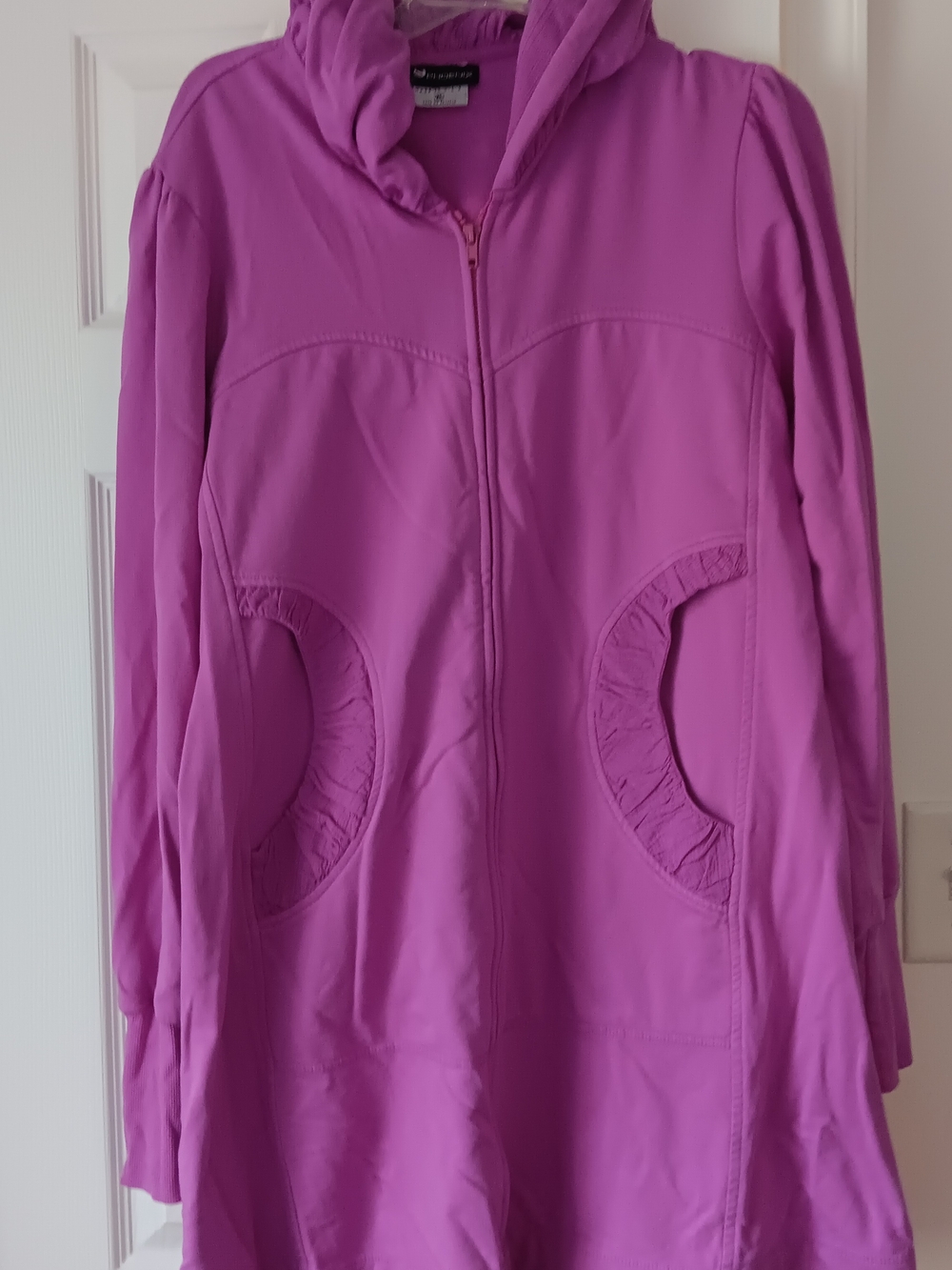 Phenix Hooded Zip Blazer in Magenta